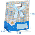 Delicate little paper bags custom, wholesale cheap striped paper bags, gift paper bags with ribbon